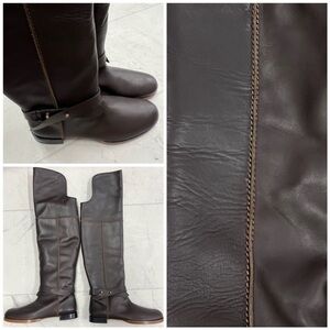 🆕 FRAME Le Sierra Leather Boots In Espresso in Size 37 (US 7)